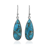 Koper Turquoise Oorhanger model E9-127